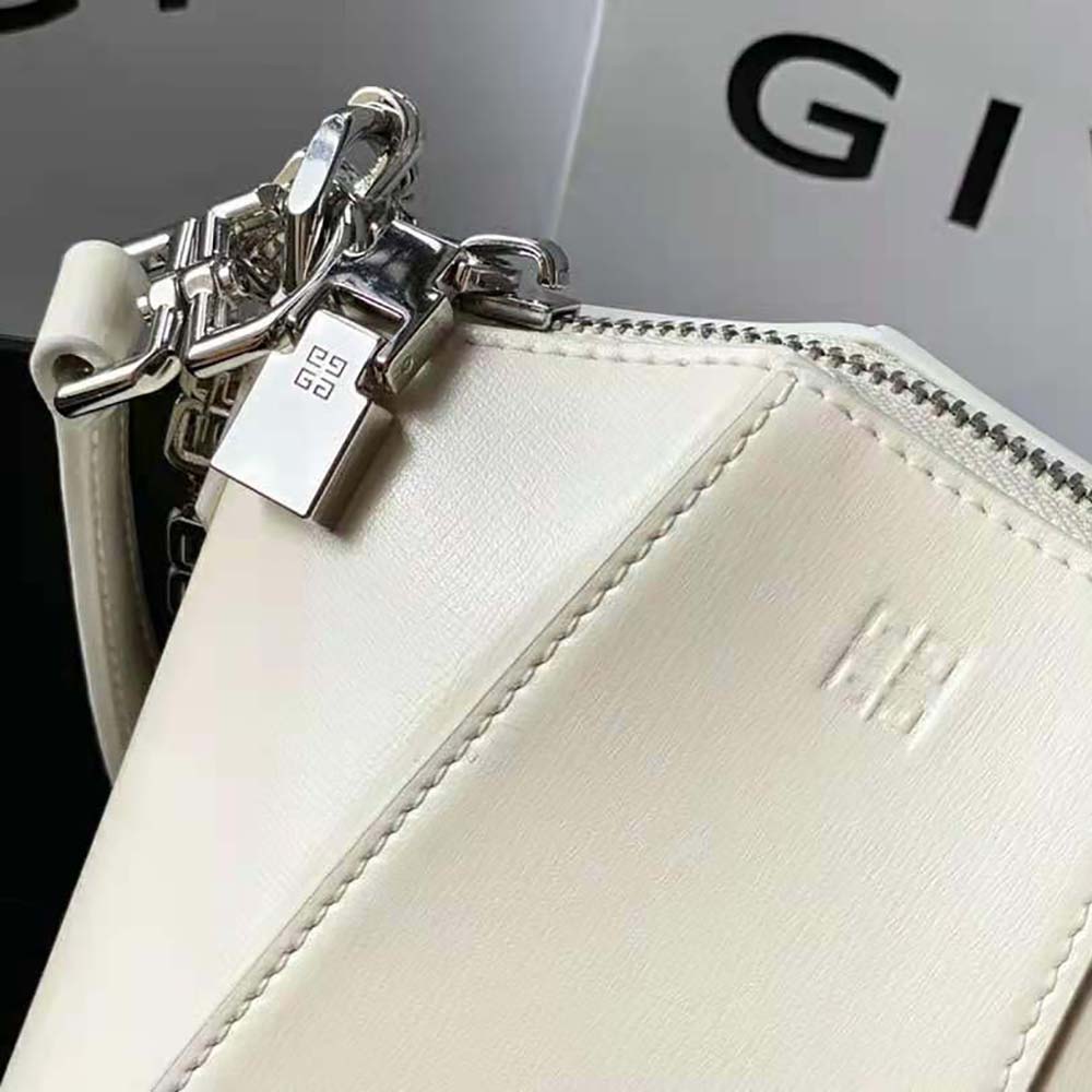Givenchy Women Mini Antigona Vertical Bag in Box Leather-White - image 8