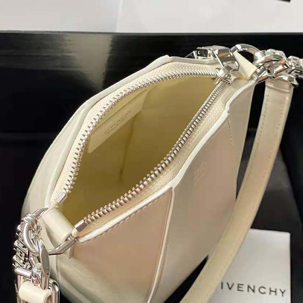 Givenchy Women Mini Antigona Vertical Bag in Box Leather-White - image 7