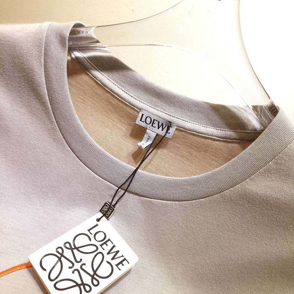 Loewe Women Boyfriend Anagram T-shirt in Cotton-Brown - image 6