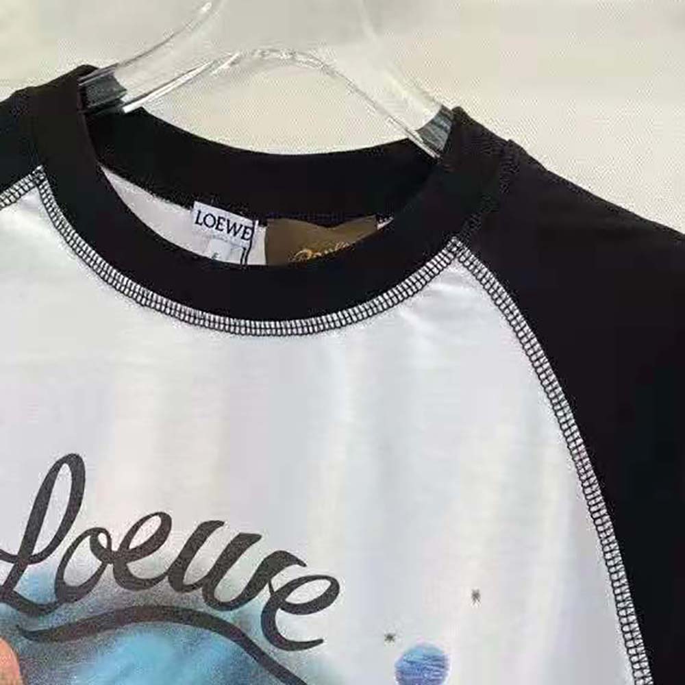 Loewe Women Cropped landscape T-shirt in Cotton-Black - image 5
