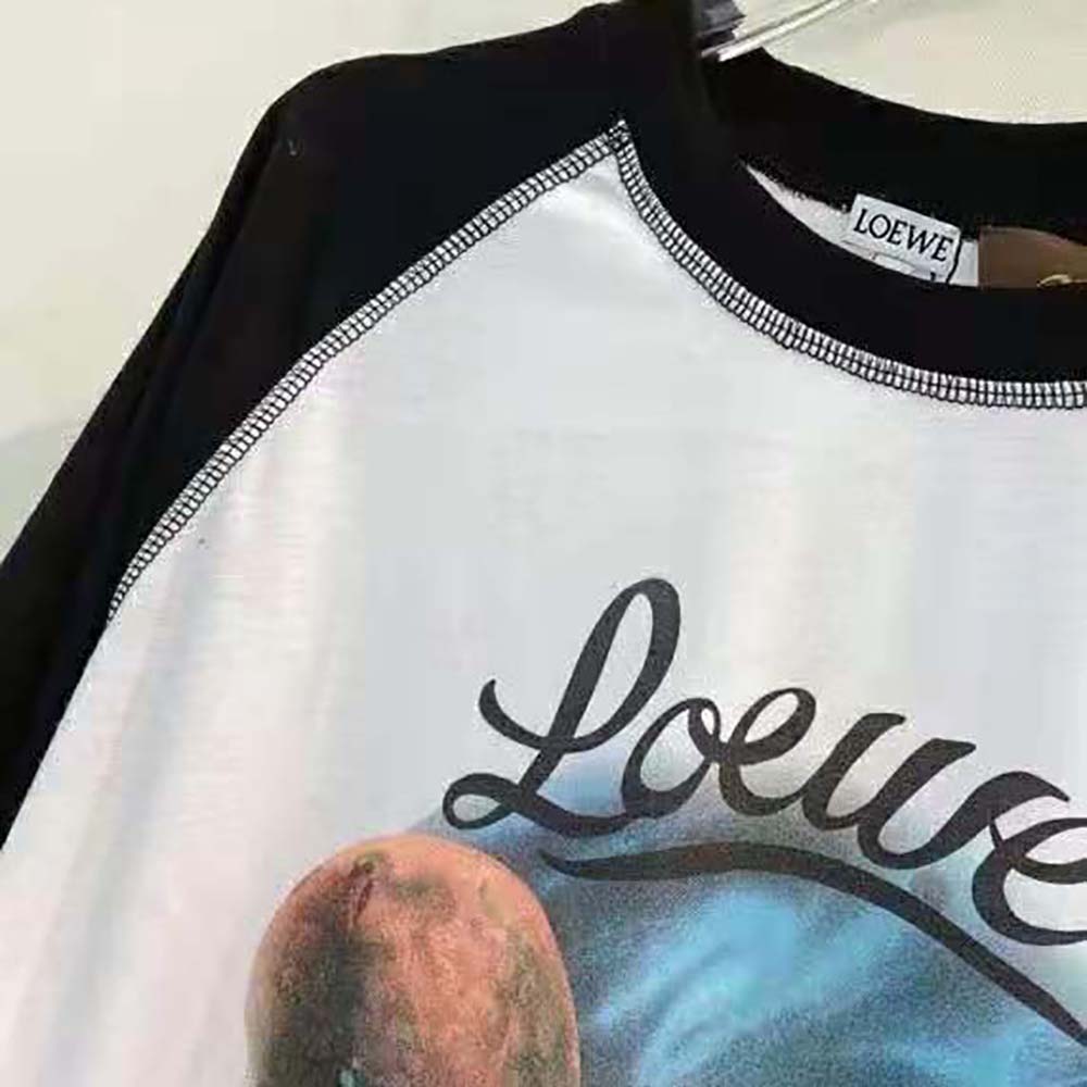 Loewe Women Cropped landscape T-shirt in Cotton-Black - image 4