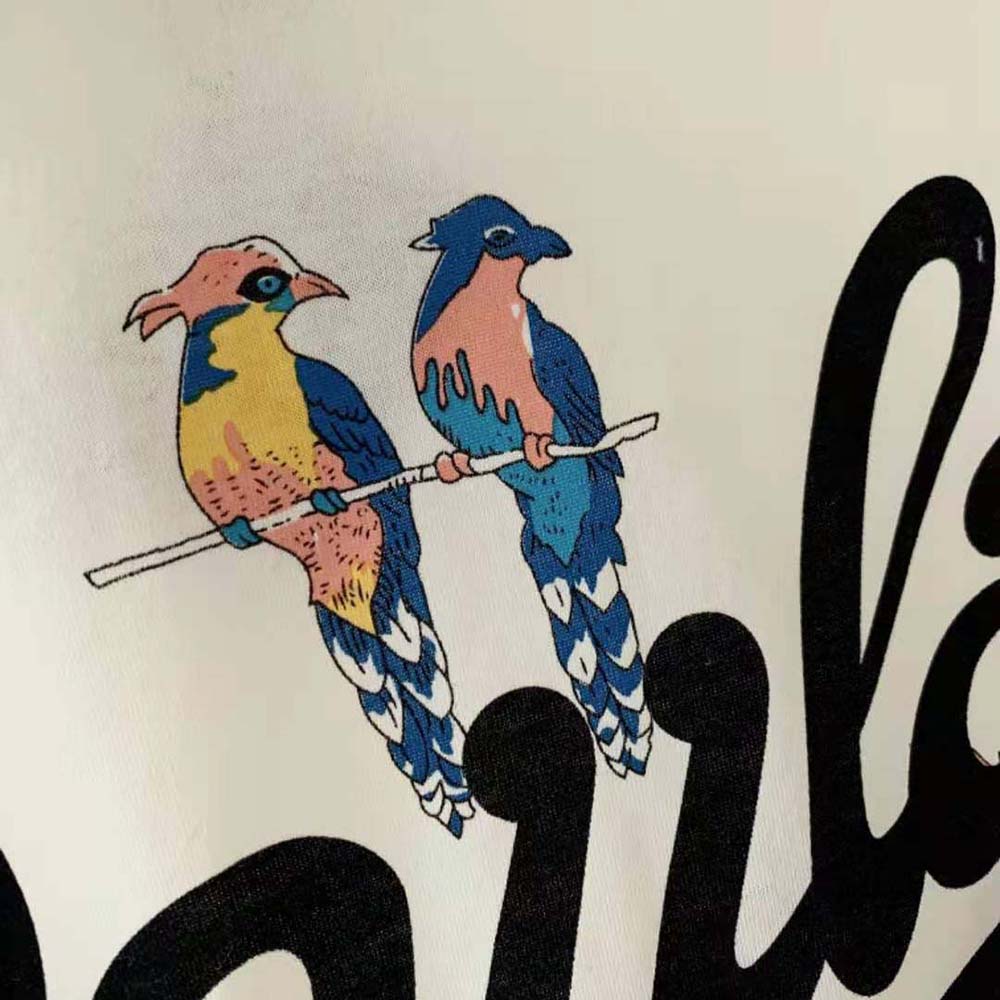 Loewe Women Parrot Print T-shirt in Cotton-Beige - image 7