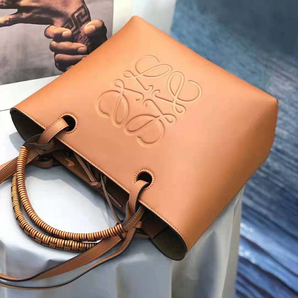 Loewe Women Small Anagram Tote in Classic Calfskin-Brown - image 4