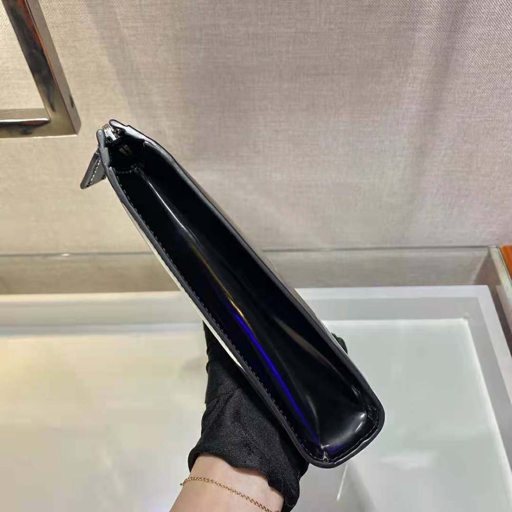 Prada Men Brushed Leather Pouch-Black - image 6