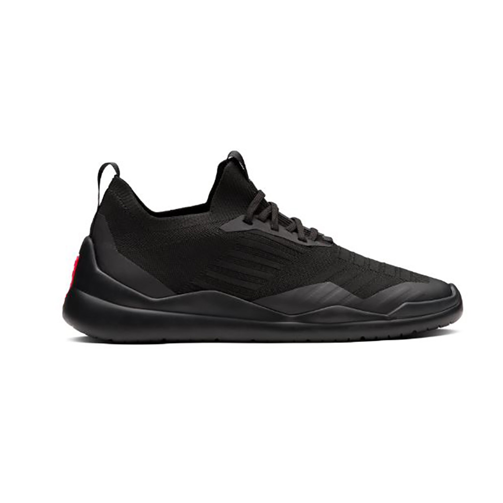 Side profile of Prada Unisex Toblach Technical Fabric Sneakers-Black