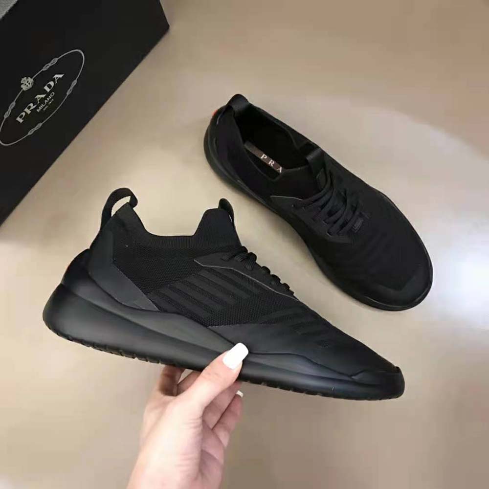 Overhead view showing lace closure on Prada Unisex Toblach Sneakers