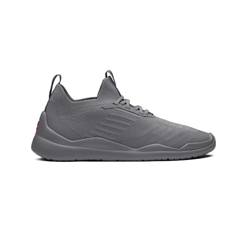 Side view of Prada Unisex Toblach Technical Fabric Sneakers-Gray