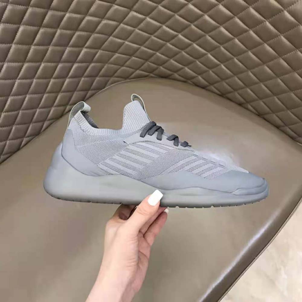 Prada Unisex Toblach Technical Fabric Sneakers-Gray - image 8