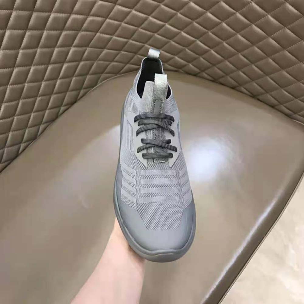 Prada Unisex Toblach Technical Fabric Sneakers-Gray - image 7