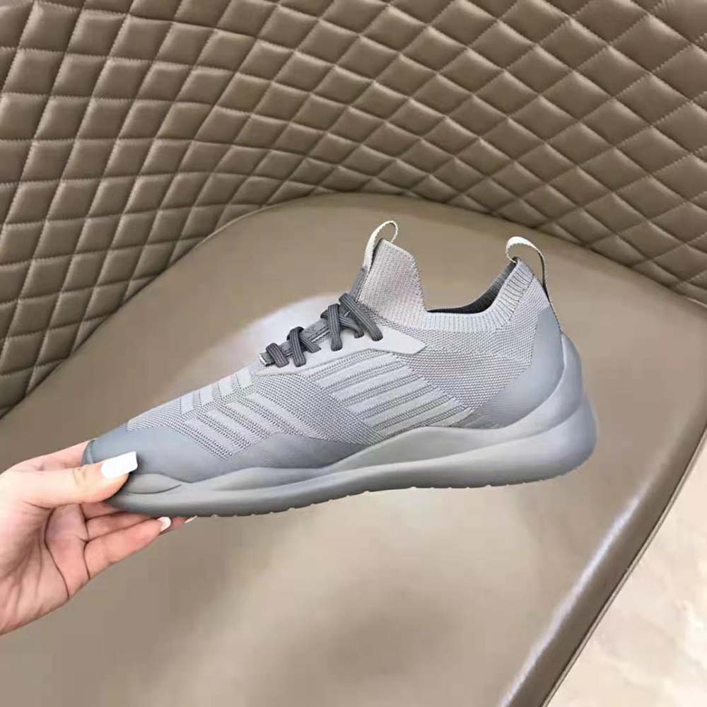 Prada Unisex Toblach Technical Fabric Sneakers-Gray - image 6