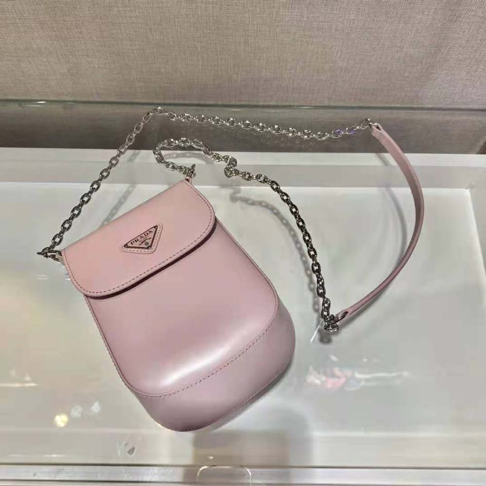 Prada Women Brushed Leather Mini-Bag-Pink - image 5