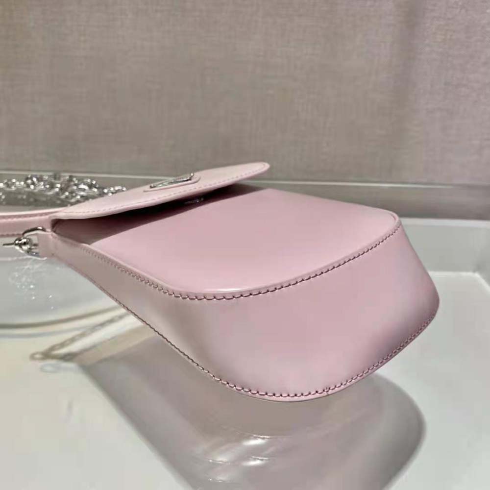 Prada Women Brushed Leather Mini-Bag-Pink - image 8