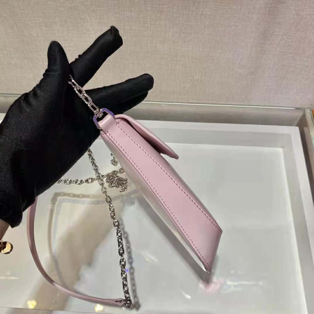 Prada Women Brushed Leather Mini-Bag-Pink - image 6