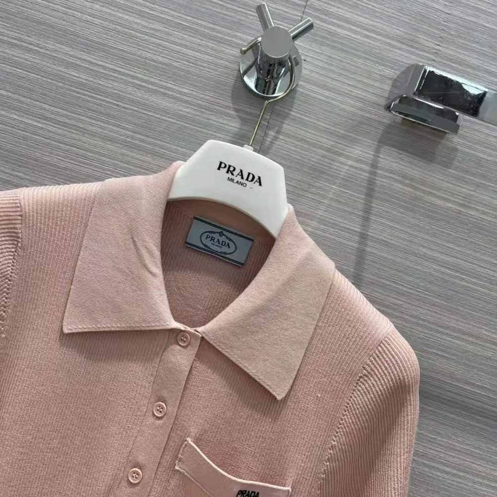Prada Women Crepe DE Chine Dress-Pink - image 5