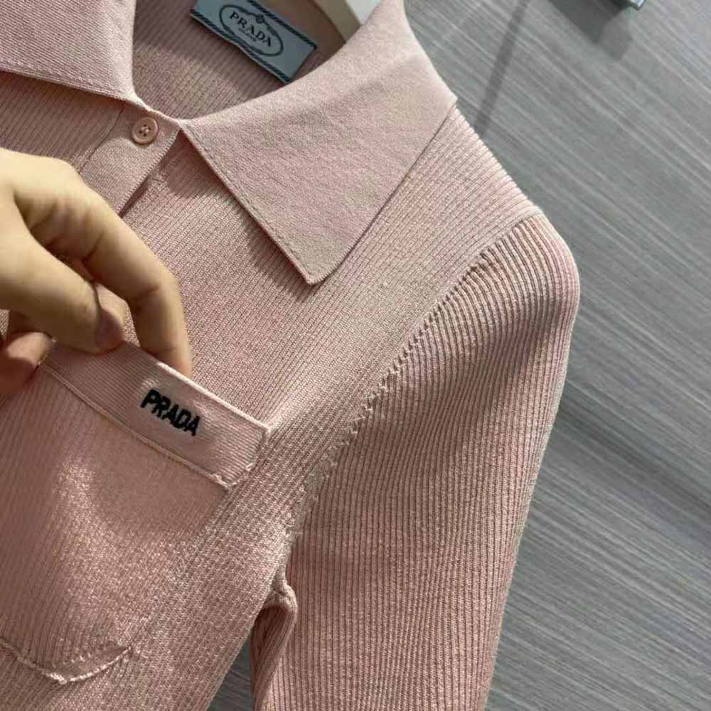 Prada Women Crepe DE Chine Dress-Pink - image 6