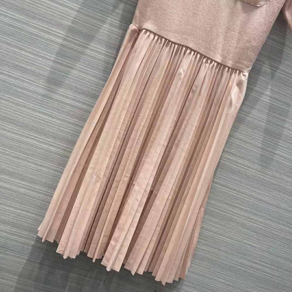 Prada Women Crepe DE Chine Dress-Pink - image 9