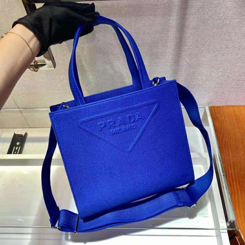 Prada Women Drill Tote Handles Bag-Blue - image 5