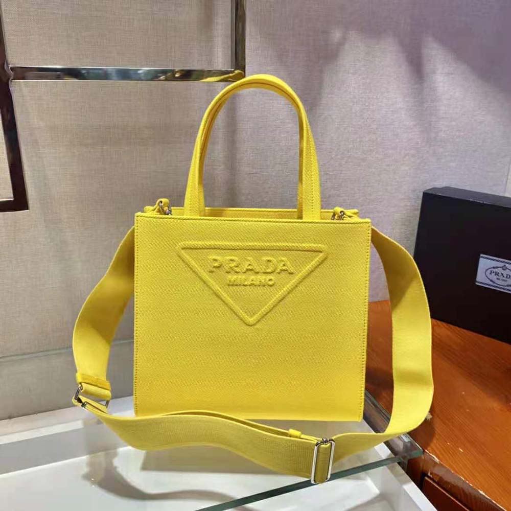 Prada Women Drill Tote Handles Bag-Yellow - image 4