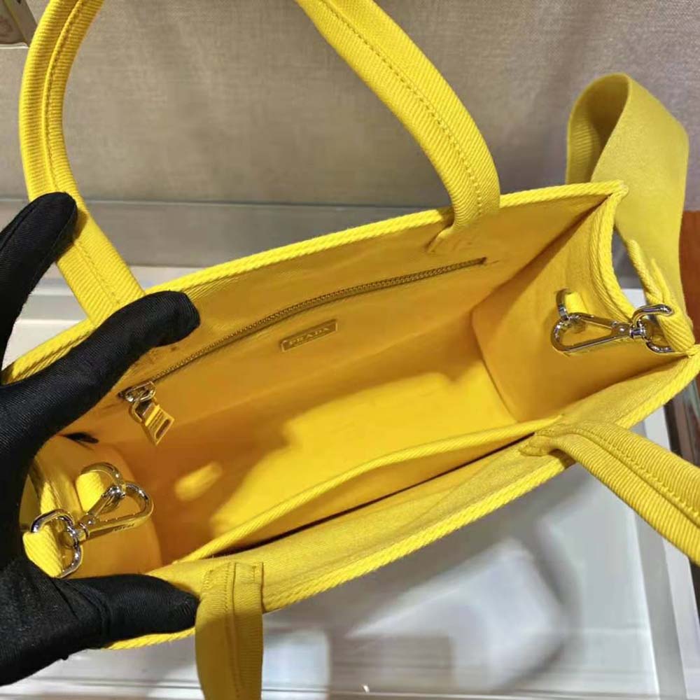 Prada Women Drill Tote Handles Bag-Yellow - image 7