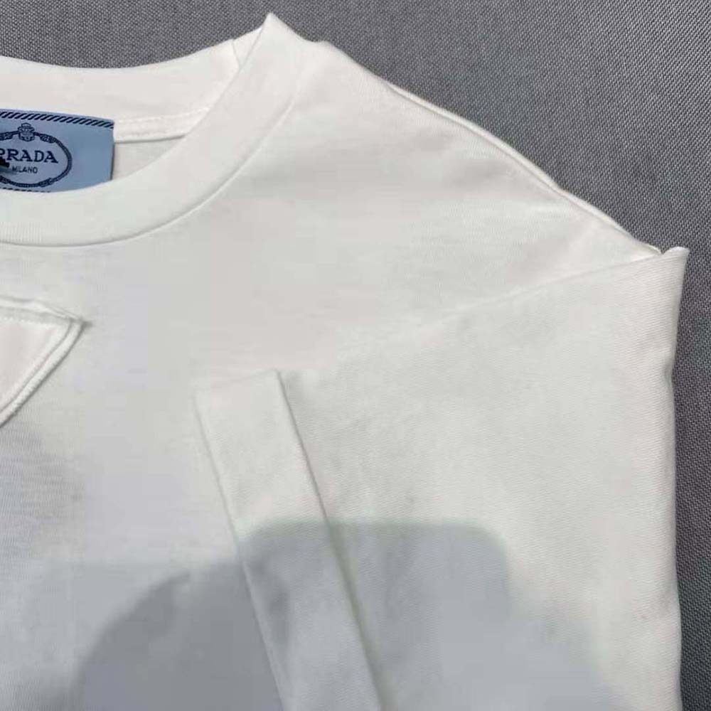 Prada Women Jersey Dress The Asymmetrical Design-White - image 6