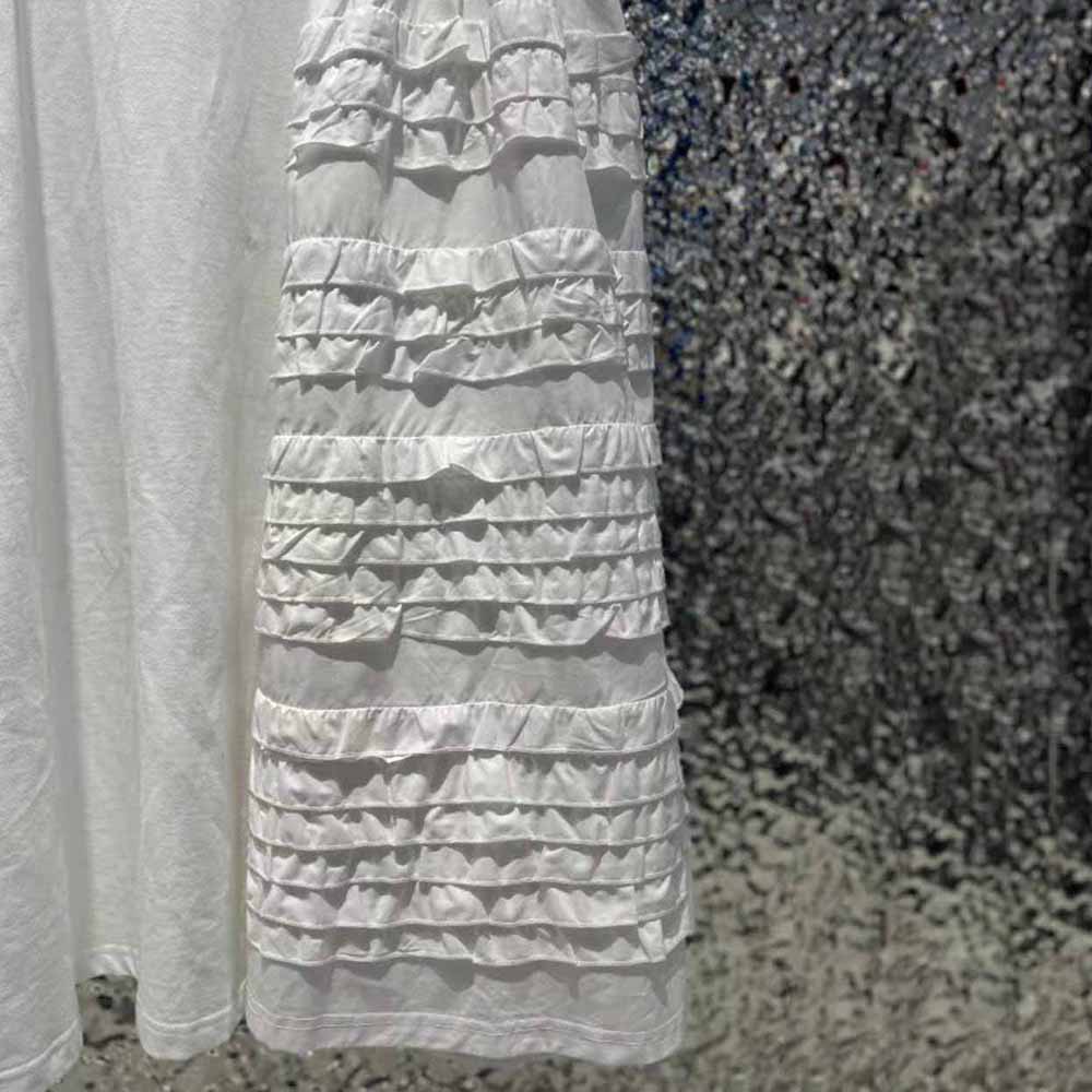 Prada Women Jersey Dress The Asymmetrical Design-White - image 7
