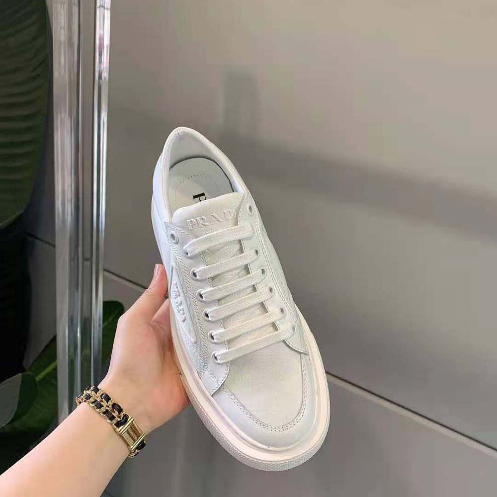 Prada Women Macro Re-Nylon and Brushed Leather Sneakers - image 5