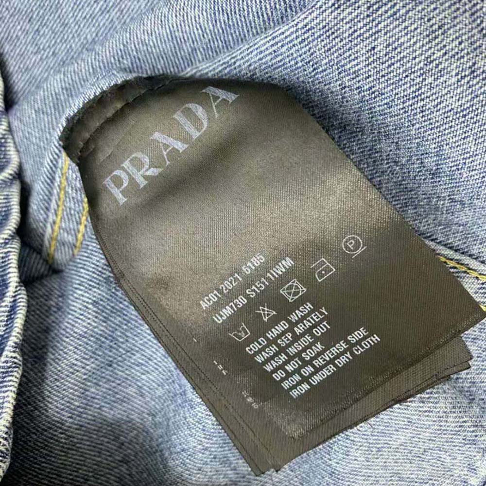 Prada Women Organic Denim Mini-Dress-Navy - image 9