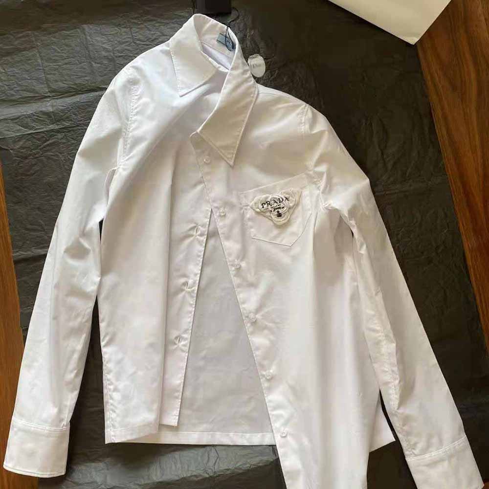 Prada Women Poplin Shirt Reveals a Complex Simplicity Constantly - image 4