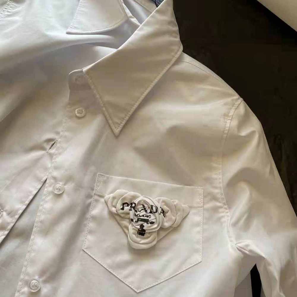 Prada Women Poplin Shirt Reveals a Complex Simplicity Constantly - image 5