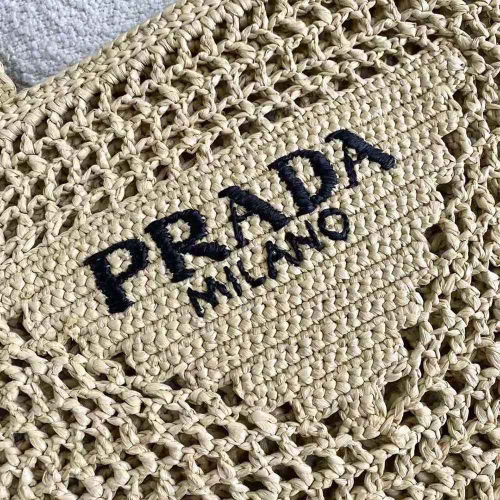 Prada Women Raffia Tote Bag-Natural - image 10