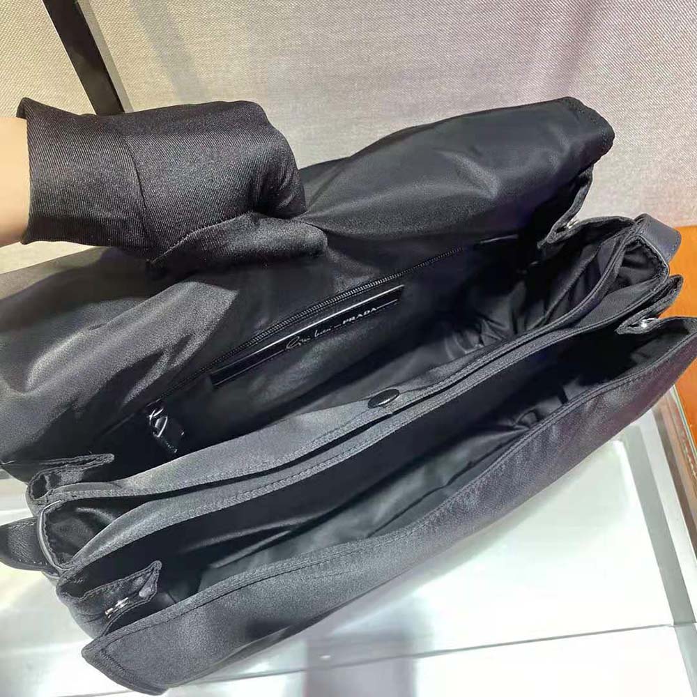Prada Women Re-Nylon Large Padded Shoulder Bag-Black - image 4