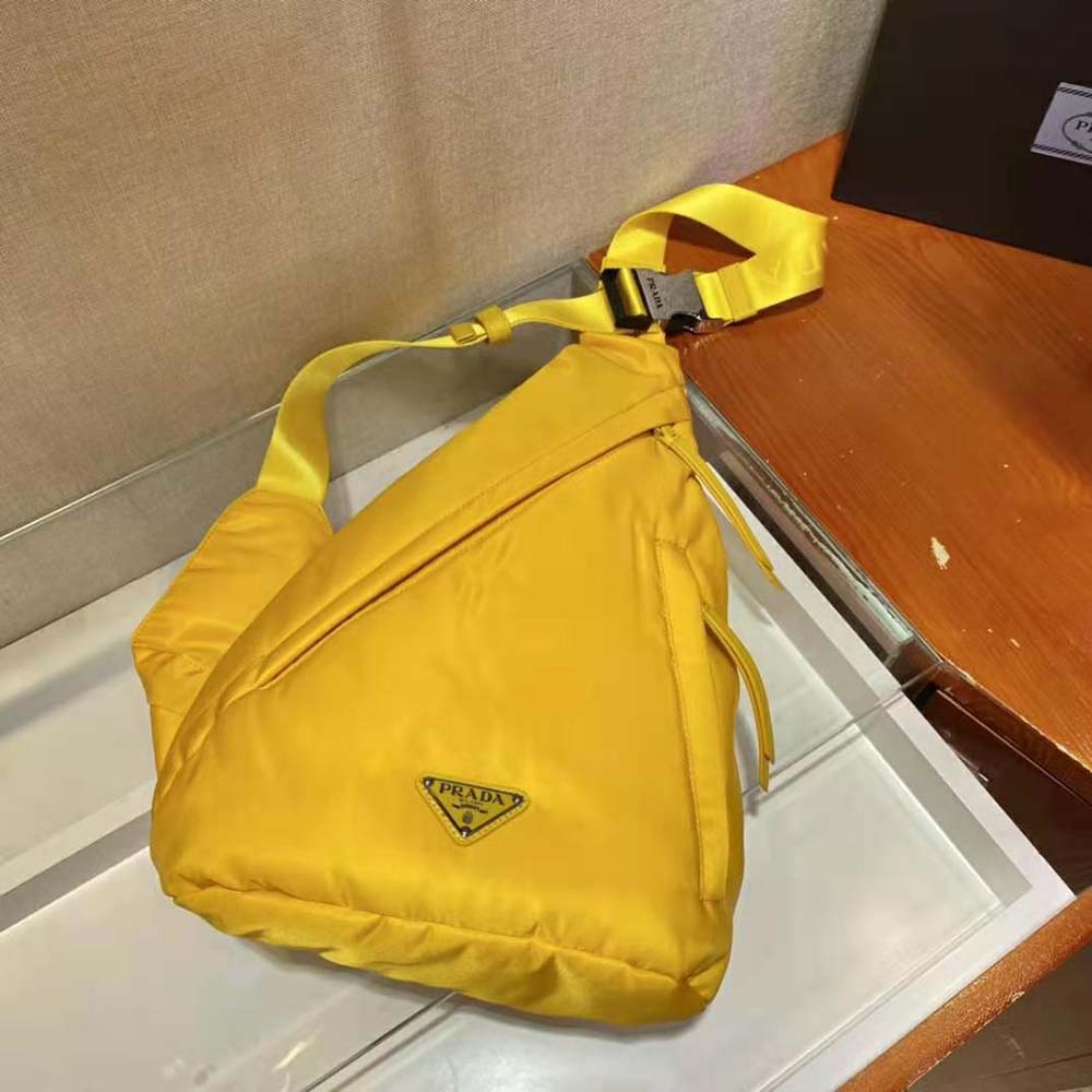 Prada Women Re-Nylon and Leather Backpack-Yellow - image 6
