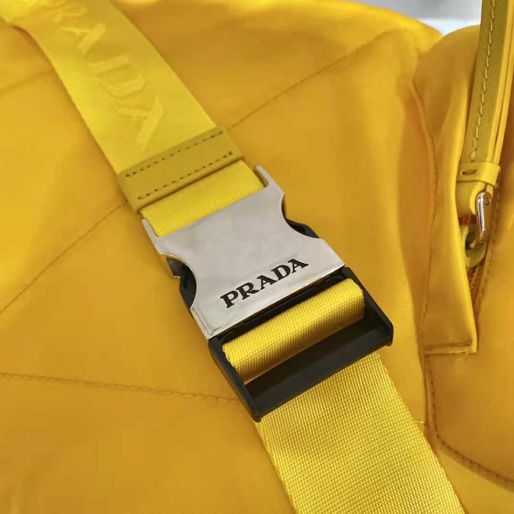 Prada Women Re-Nylon and Leather Backpack-Yellow - image 9