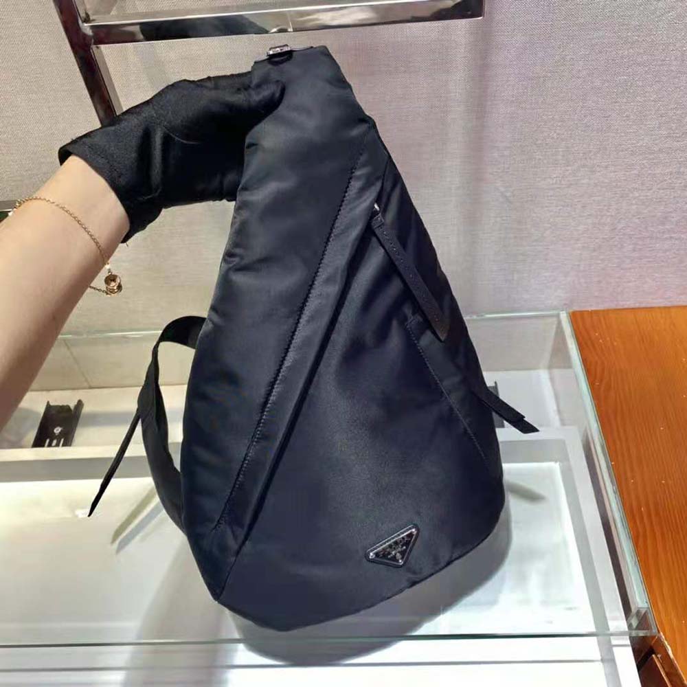 Prada Women Re-Nylon and Leather Backpack-Black - image 5