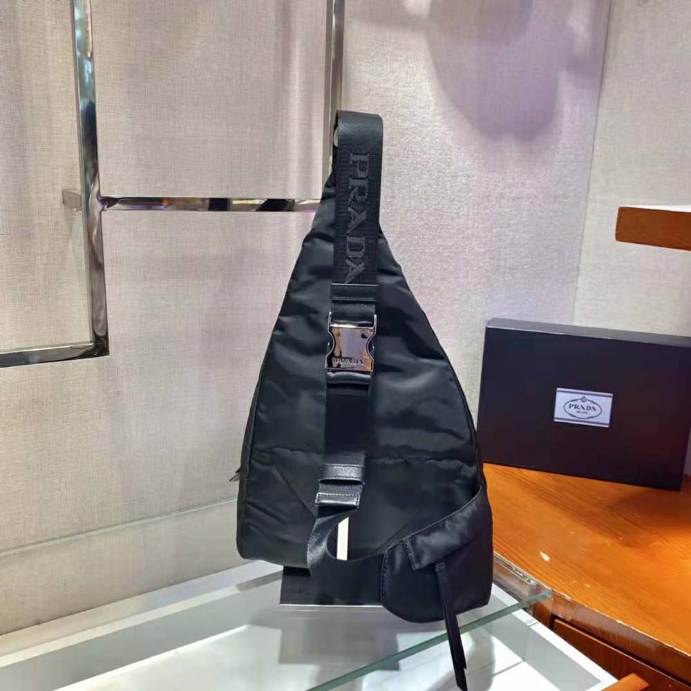 Prada Women Re-Nylon and Leather Backpack-Black - image 4