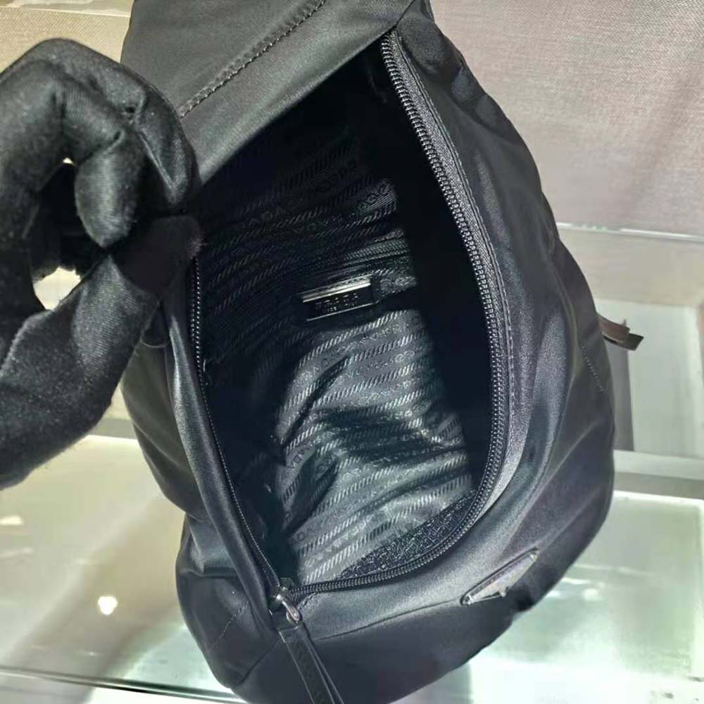 Prada Women Re-Nylon and Leather Backpack-Black - image 8