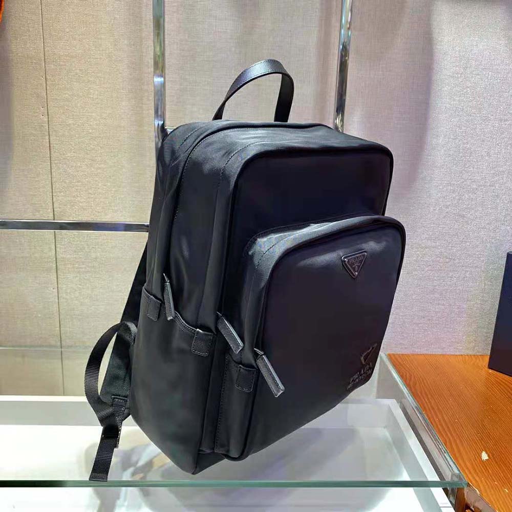 Prada Women Re-Nylon and Saffiano Leather Backpack-Black - image 4