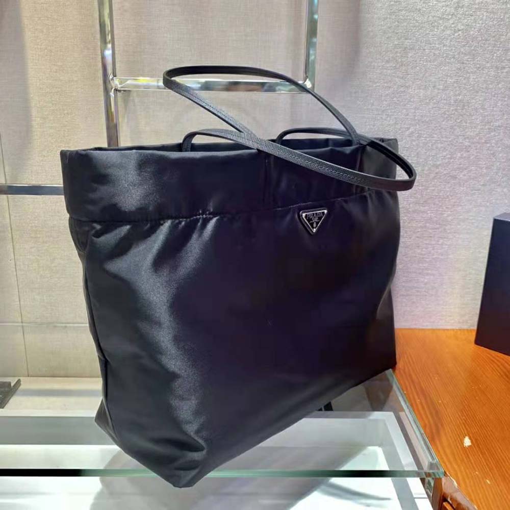 Prada Women Re-Nylon and Saffiano Leather Tote Bag-Black - image 4