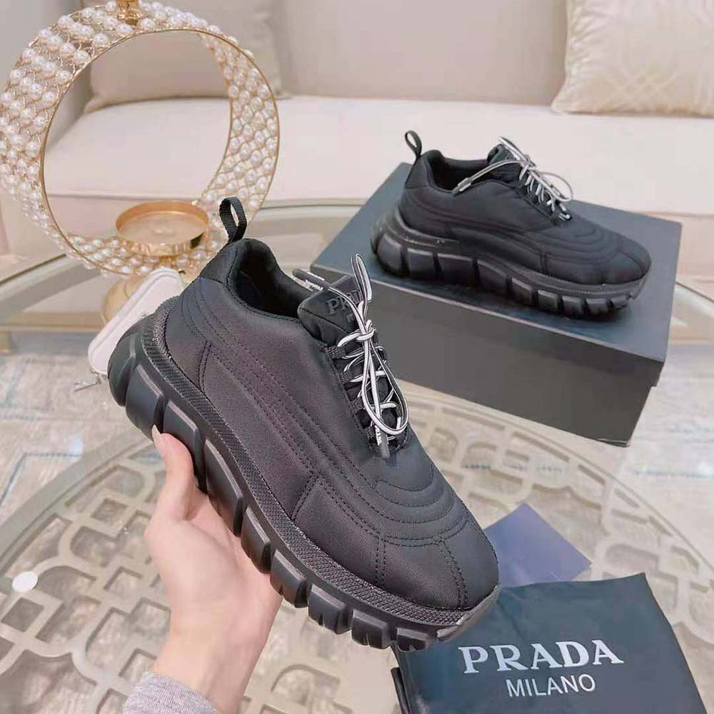 Prada Women Rush Gabardine Re-Nylon Sneakers-Black - image 6