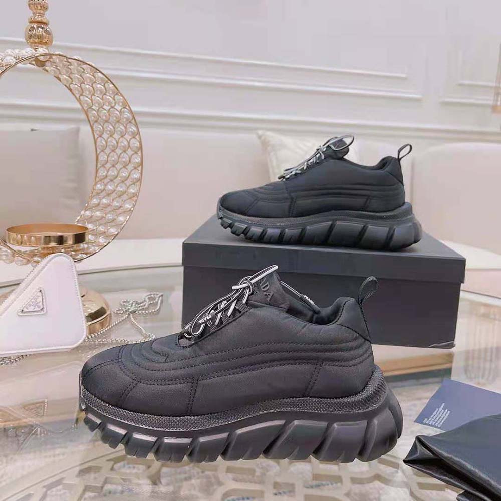 Prada Women Rush Gabardine Re-Nylon Sneakers-Black - image 4