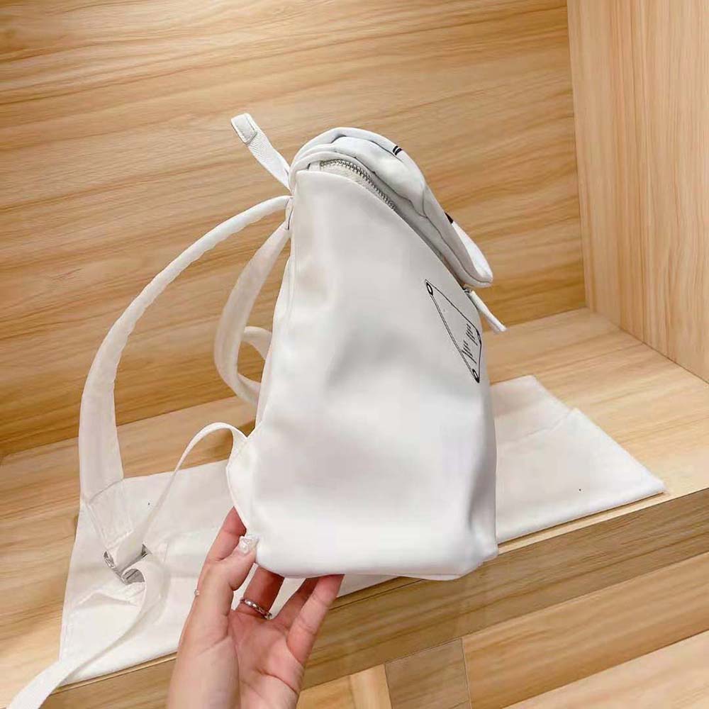 Prada Women Signaux Printed Nylon Backpack-White - image 6