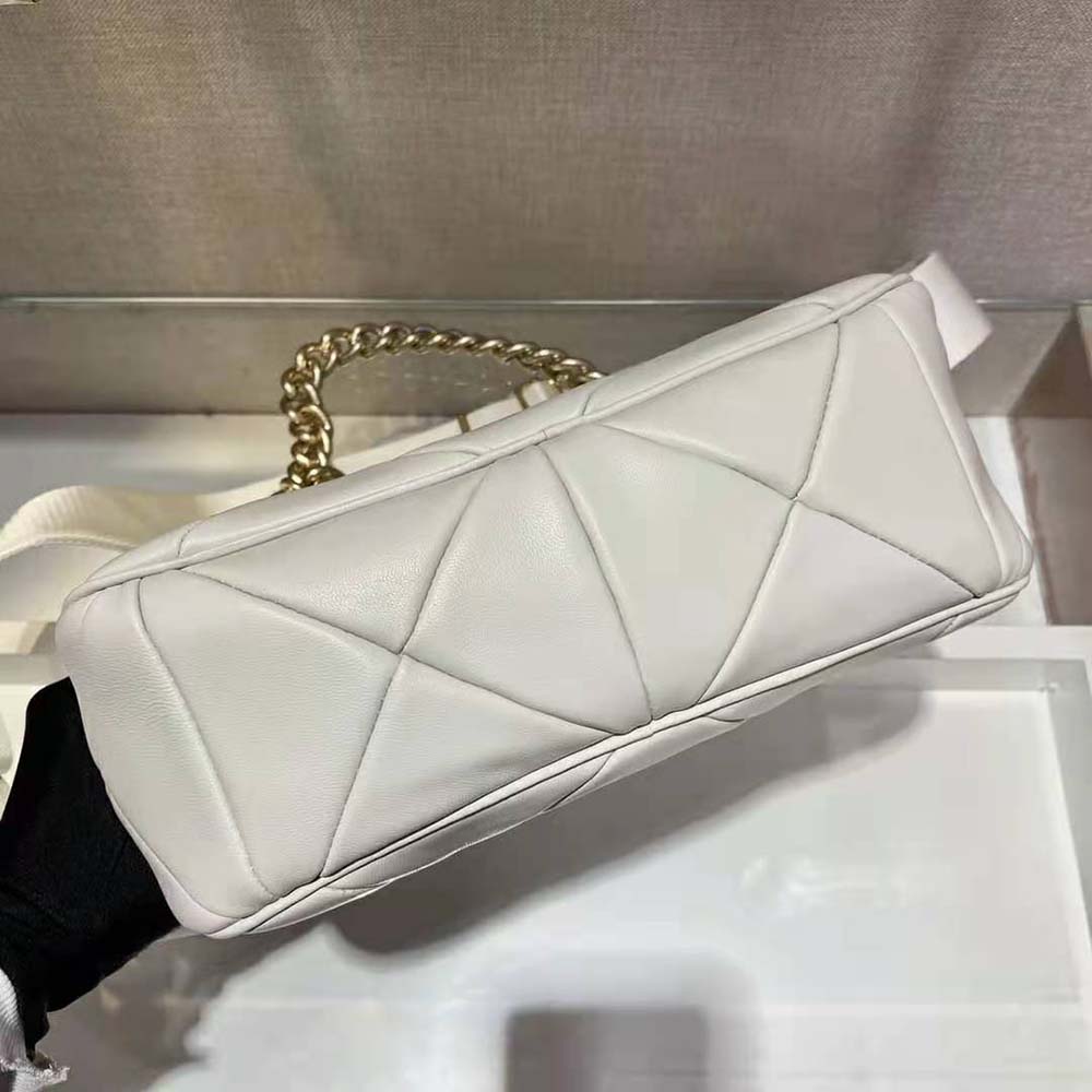 Prada Women System Nappa Leather Patchwork Shoulder Bag-White - image 6