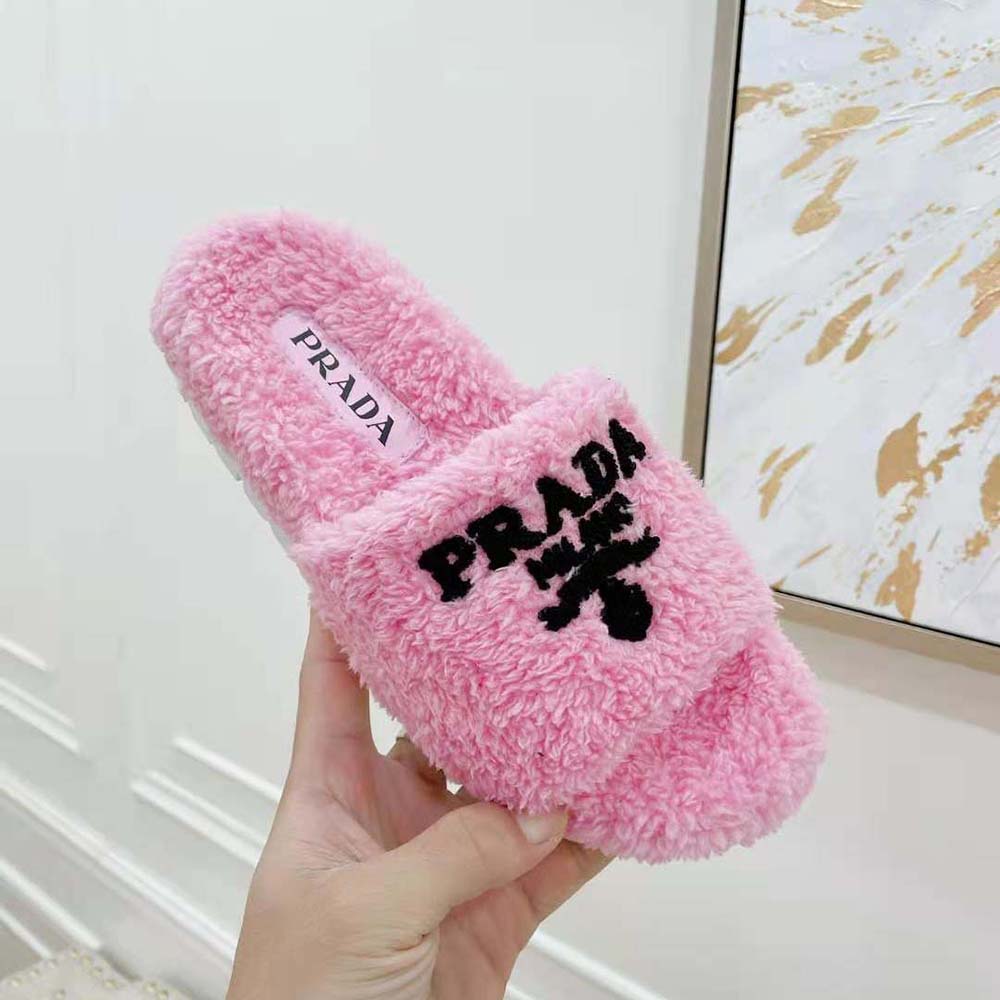 Prada Women Terry Cloth Slides-Pink - image 8
