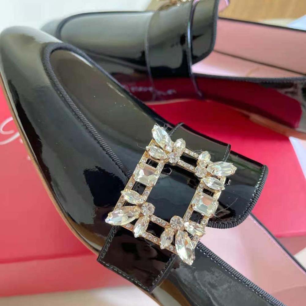 Roger Vivier Women Mini Broche Vivier Buckle Loafers in Patent Leather-Black - image 10