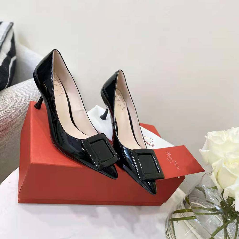 Roger Vivier Women Viv’ In The City Pumps in Patent Leather-Black - image 4