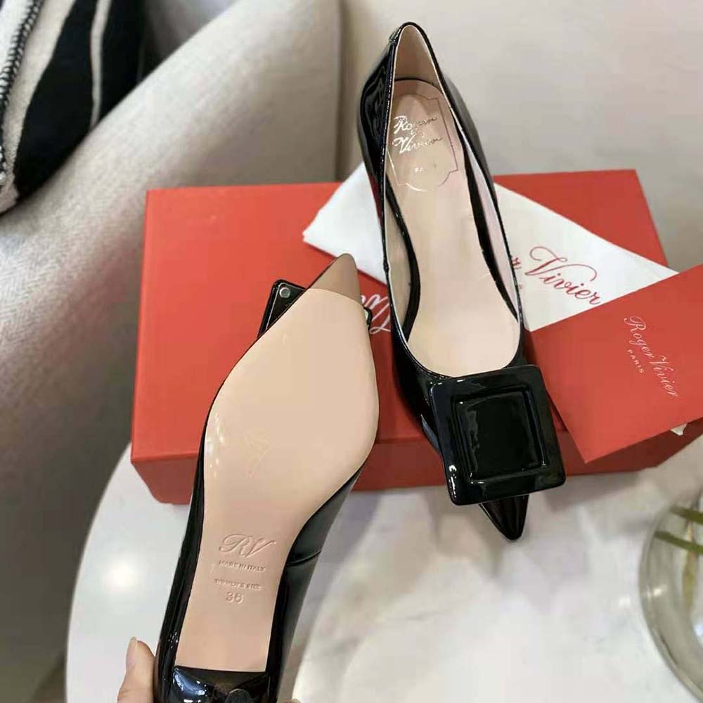 Roger Vivier Women Viv’ In The City Pumps in Patent Leather-Black - image 5