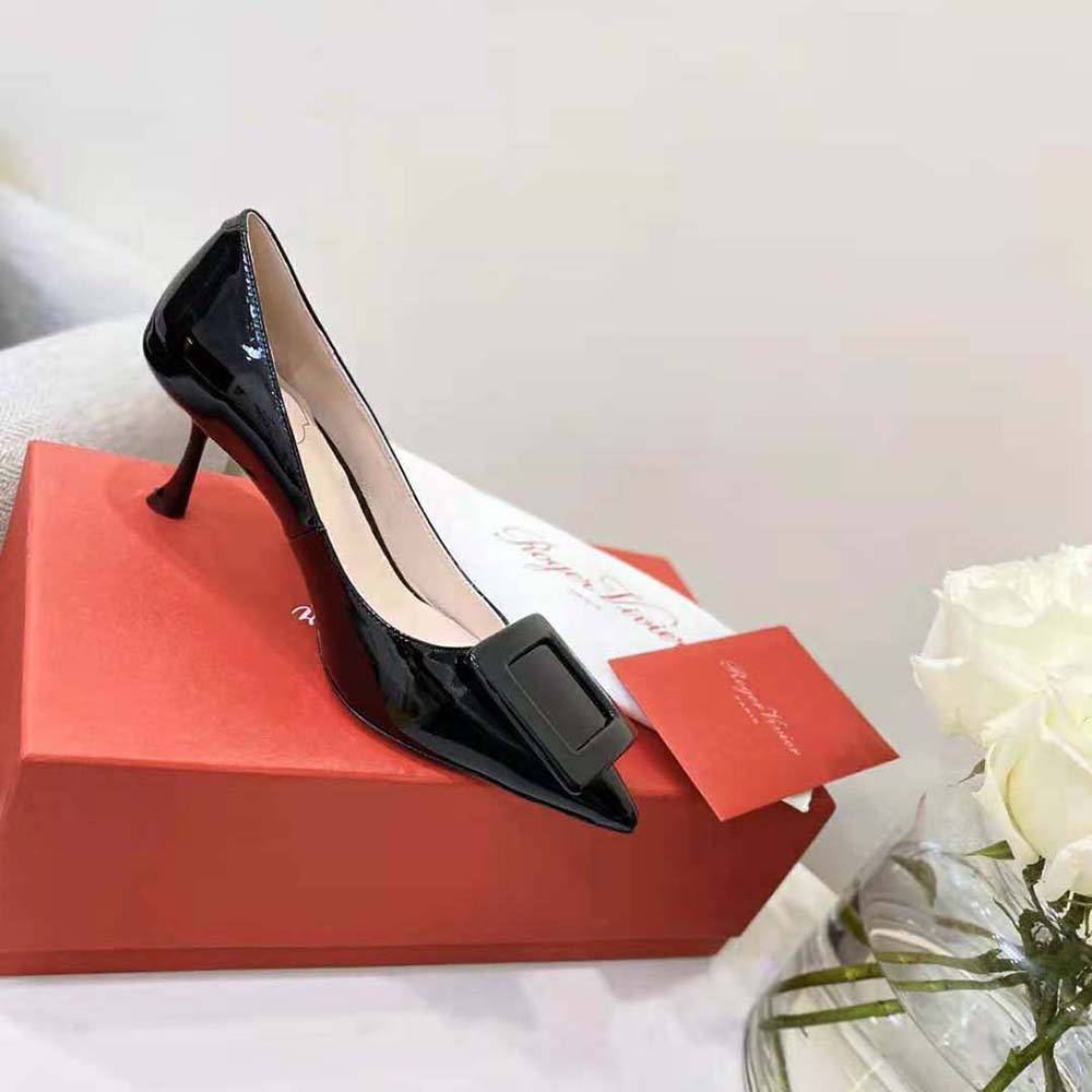 Roger Vivier Women Viv’ In The City Pumps in Patent Leather-Black - image 8