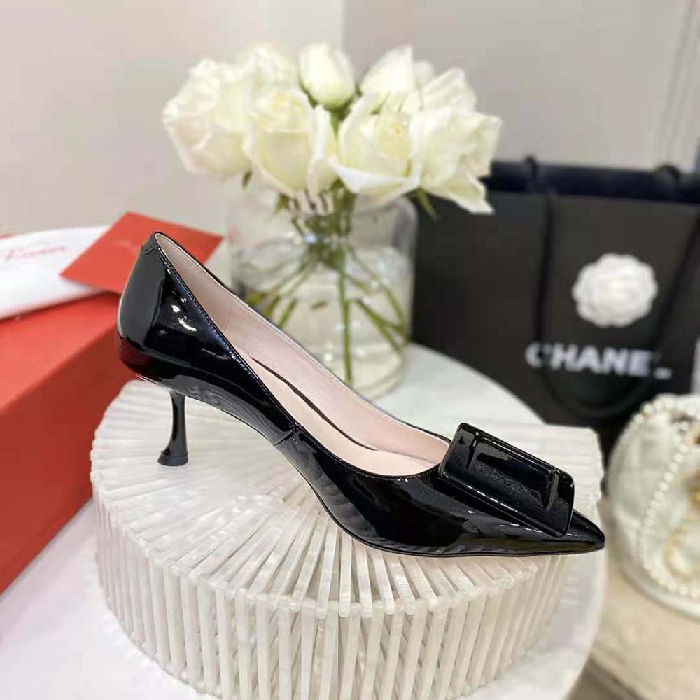 Roger Vivier Women Viv’ In The City Pumps in Patent Leather-Black - image 7