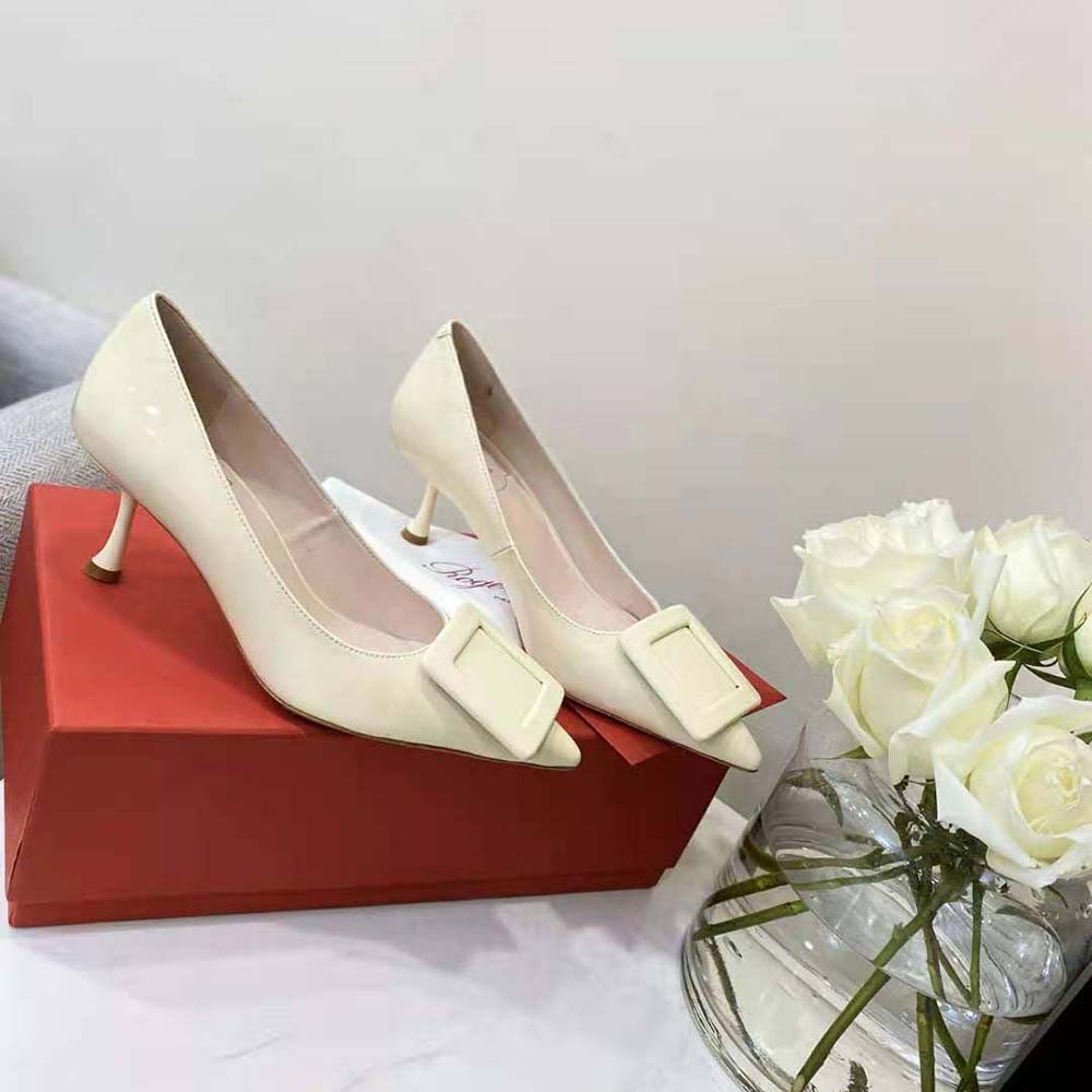 Roger Vivier Women Viv’ In The City Pumps in Patent Leather-White - image 4