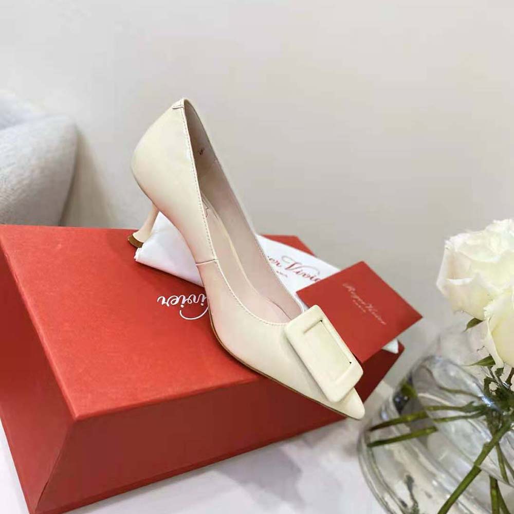 Roger Vivier Women Viv’ In The City Pumps in Patent Leather-White - image 6